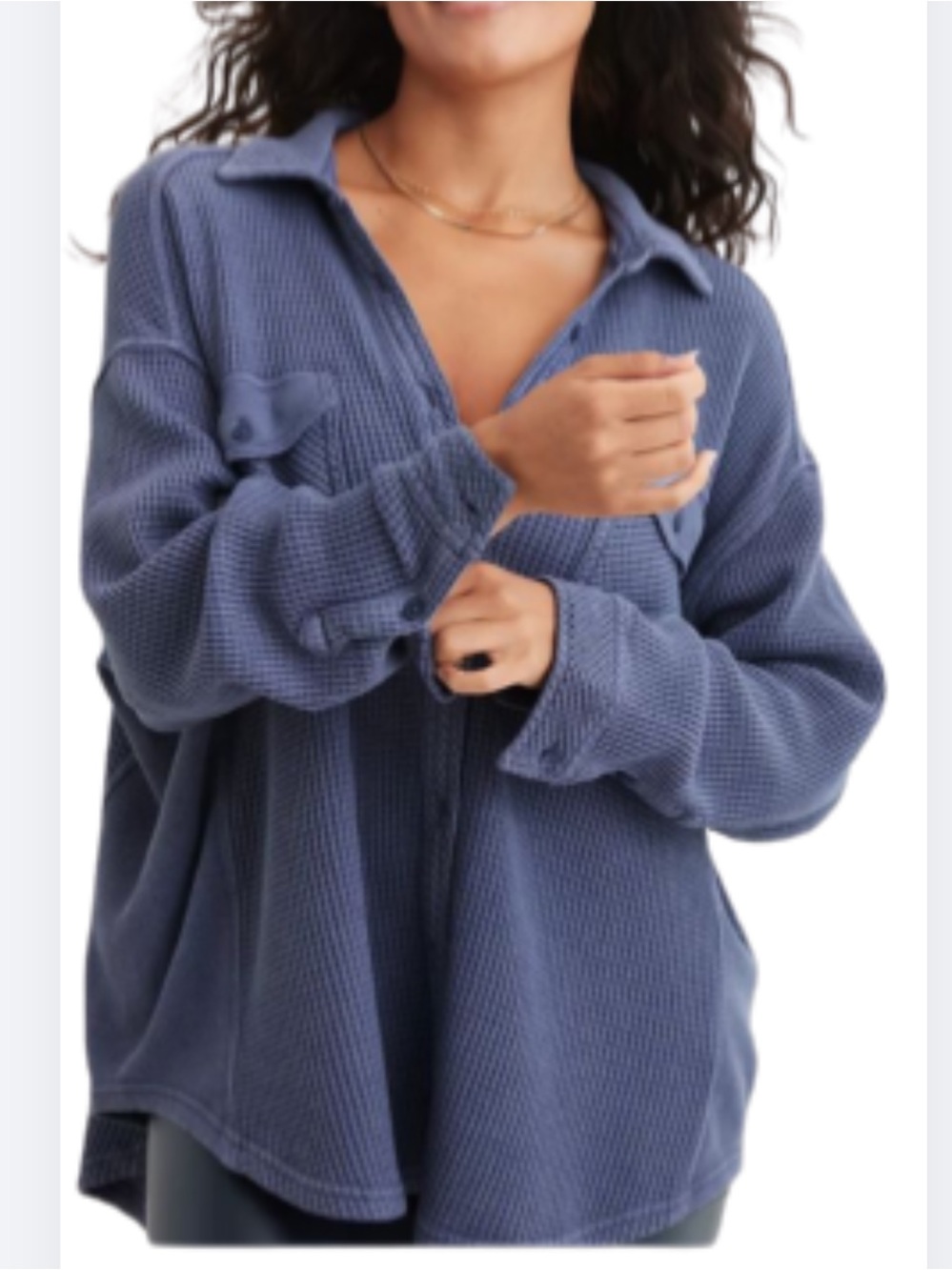 Aerie Lumberjane Oversized Waffle Shacket Shirt Jacket Size XXS – Cozy